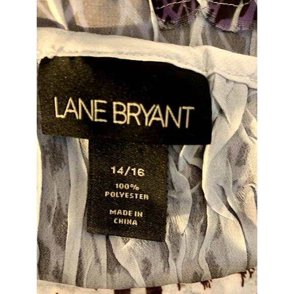 Lane Bryant Purple & White Top SIZE 14/16 - Picture 7 of 9